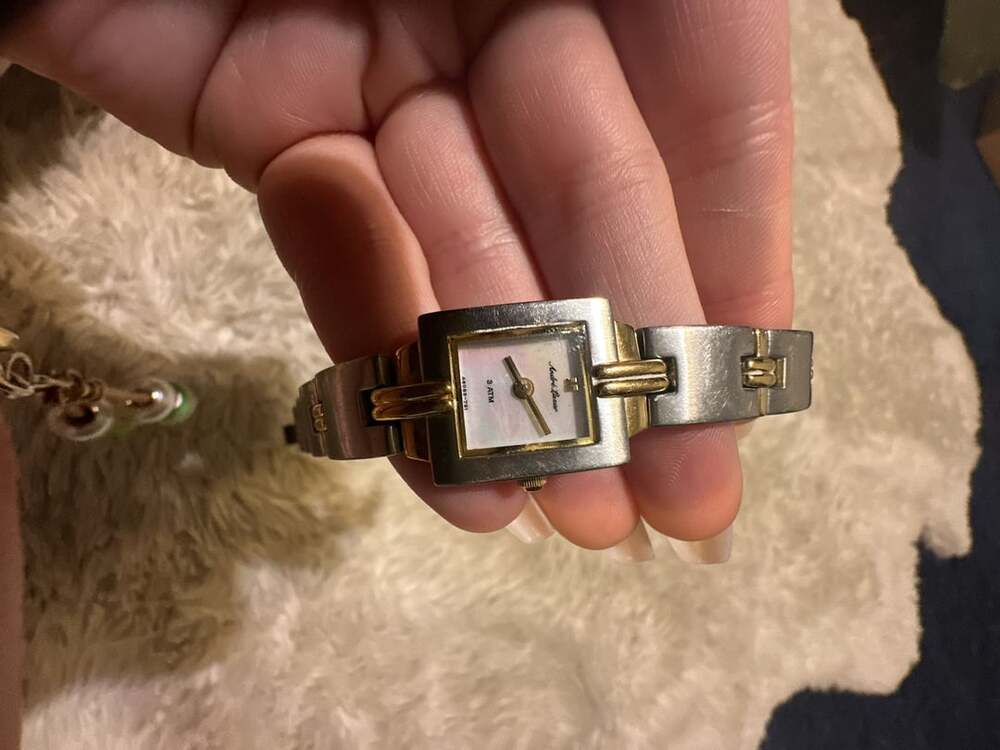 Andre Lazar Two Tone Square Watch AB085-751 Mother of Pearl Dial